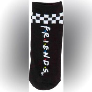 FRIENDS Checkered Top Black Ankle Socks - New!